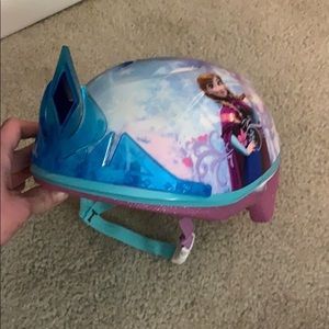 Frozen bicycle helmet